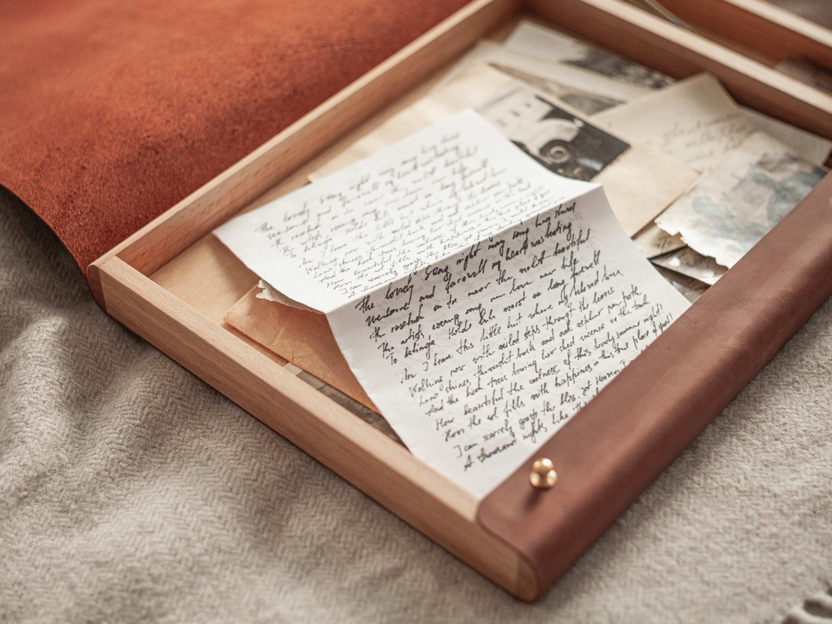Leather Letter Box with USB (Optional) – Personalized Gift - NZHANDICRAFT