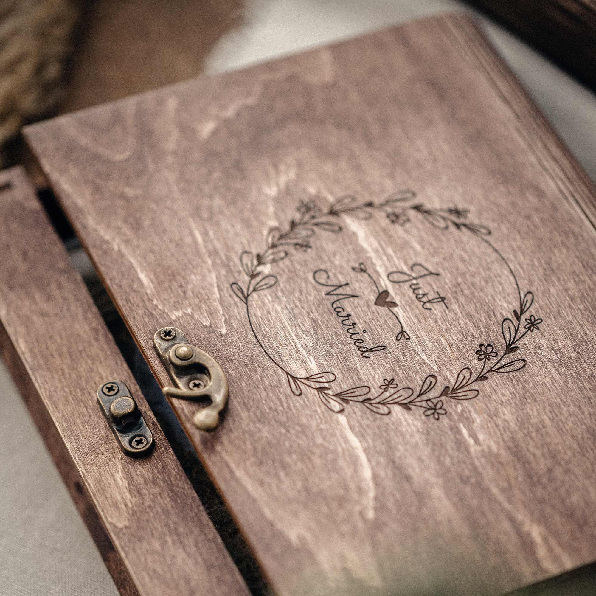 Wood Print Box Wedding Box for Photos Gifts for Clients