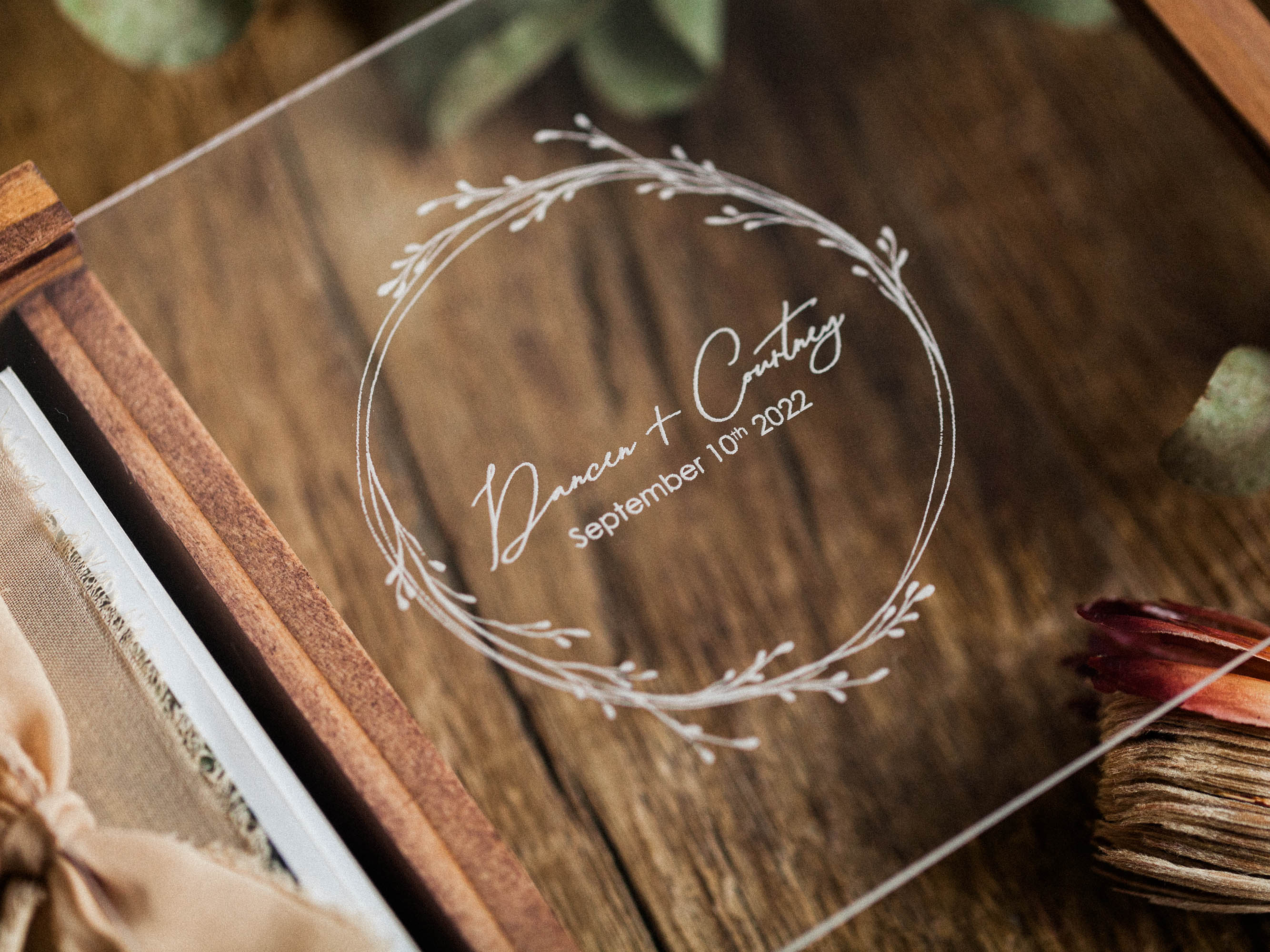 Wooden Photo Box with Acrylic Lid – Engraved Memory Box for 100 Photos - NZHANDICRAFT