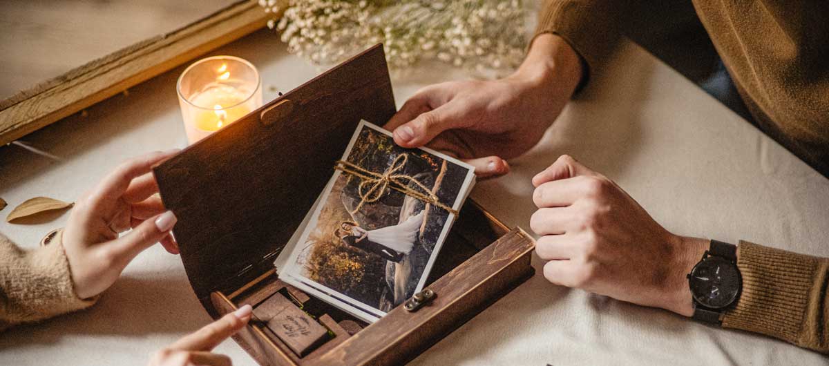 wooden photo boxes