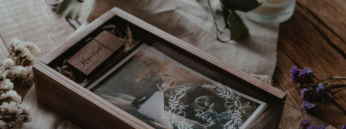 Photo Boxes | Wooden, Leather and Glass