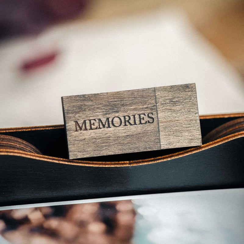 Black Wooden Photo Box – Elegant Personalized Gift for Wedding Photographers - NZHANDICRAFT