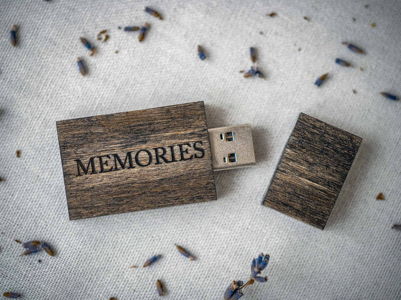 Black Wooden USB Flash Drive - Personalized Engraving, Elegant Gift for Men or Corporate - NZHANDICRAFT
