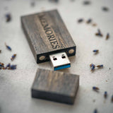 Black Wooden USB Flash Drive - Personalized Engraving, Elegant Gift for Men or Corporate - NZHANDICRAFT