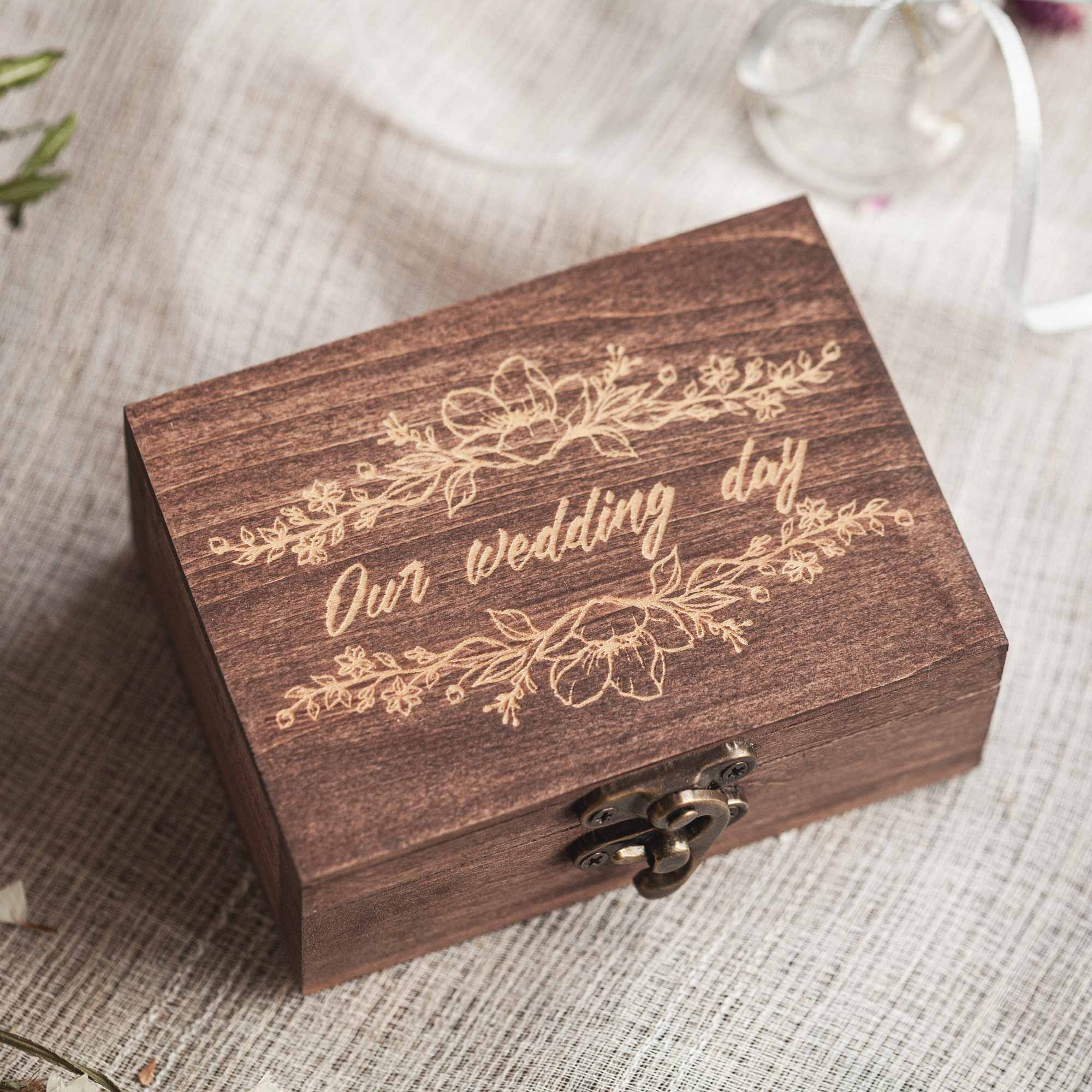 Scatola USB personalizzata incisa con opzione USB 3.0 per matrimoni