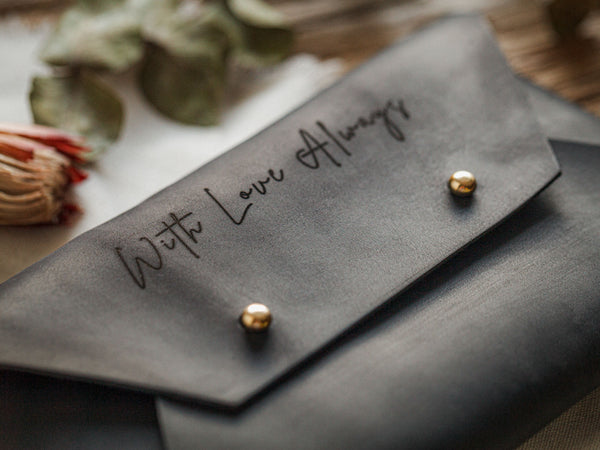 Customized Leather Envelope for Photos, Envelope Photo Pouch for Wedding Photographer - nzhandicraft