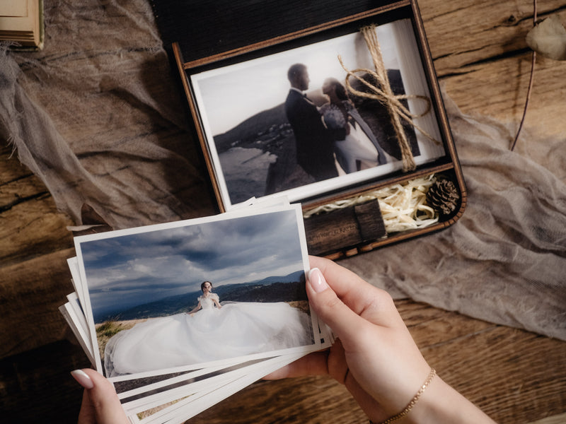 Elegant Black Wedding Photo Box - Preserve Your Memories in Style - nzhandicraft