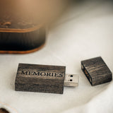 Black Wooden USB Flash Drive - Personalized Engraving, Elegant Gift for Men or Corporate - NZHANDICRAFT