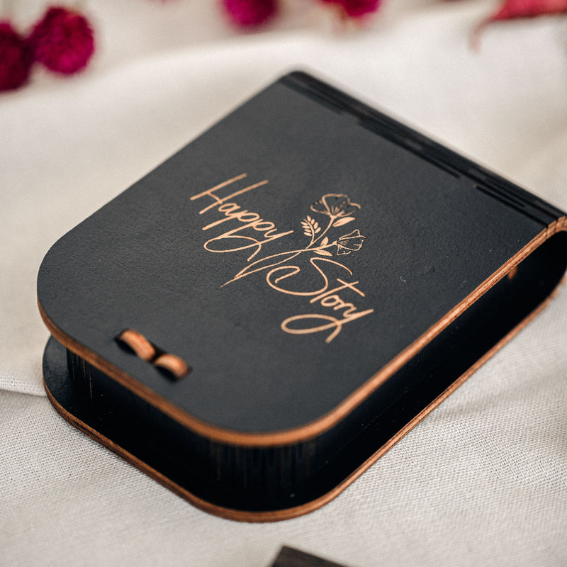 Elegant Wedding USB Box with Optional Personalized Wooden Flash Drive - NZHANDICRAFT