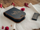 Elegant Wedding USB Box with Optional Personalized Wooden Flash Drive - NZHANDICRAFT