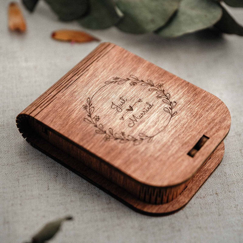 Gift Personalized Box with USB Flash Drive for Wedding Clients - NZHANDICRAFT