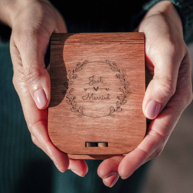 Gift Personalized Box with USB Flash Drive for Wedding Clients - NZHANDICRAFT
