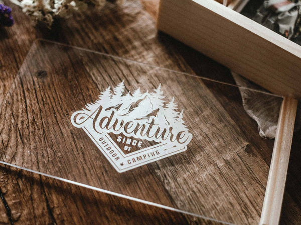 Gift for Wedding Couple - Personalized Wooden Photo Box with USB 3.0 Flash Drive - NZHANDICRAFT