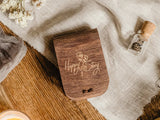 Glass Bottle USB Flash Drive 3.0 with Walnut Personalized Wooden Box - nzhandicraft