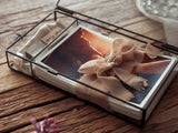 Glass Photo Box with Wood Crystal USB Drive for Wedding Photo