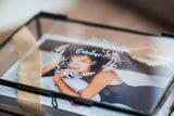 Glass Photo Box with Wood Crystal USB Drive for Wedding Photo - nzhandicraft