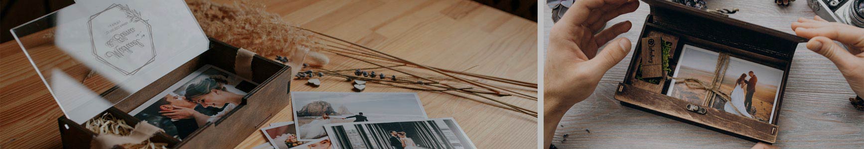 Handcrafted photo boxes and USB boxes for photographers