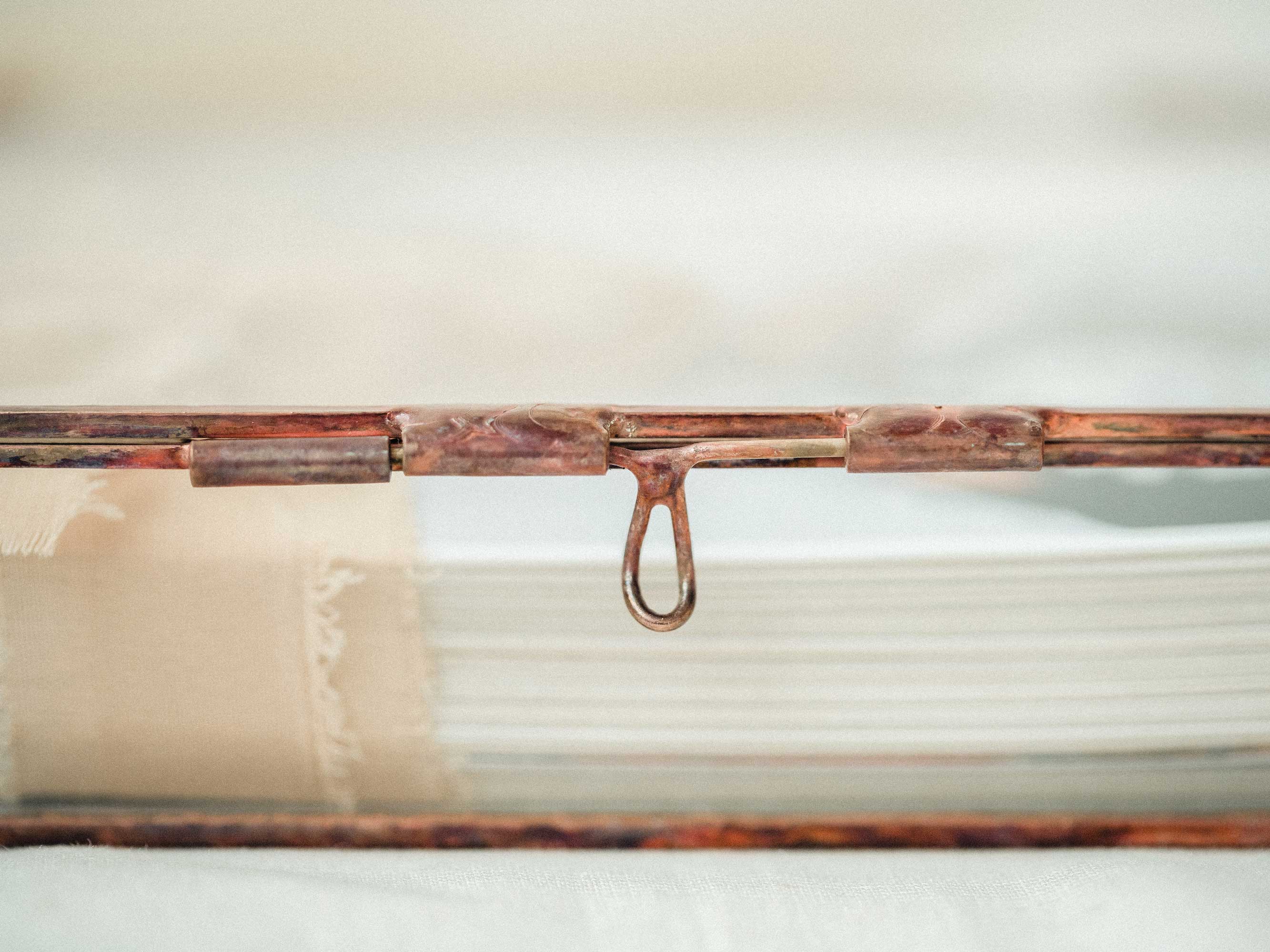 Handmade Rose Gold Glass Photo Box for Wedding Photographers
