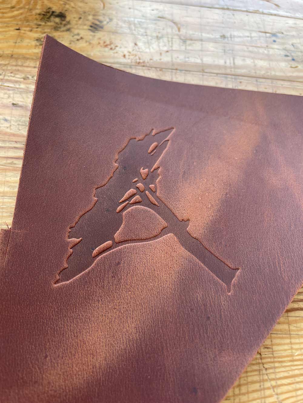 Special Order fom Blair Foster / Leather Memory Box with Hot Stamping / Outside Size: 8.5×11