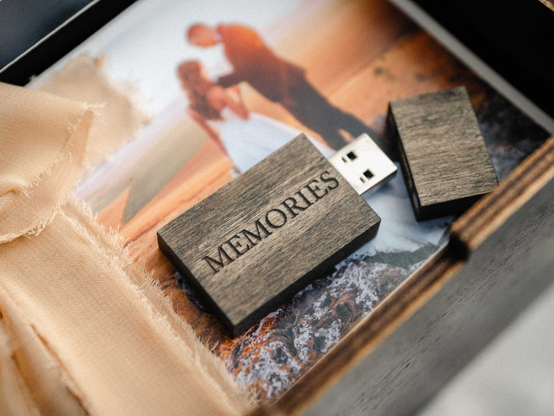 Large Black Wedding Memory Box with Acrylic Lid for Photo & Letter Storage - NZHANDICRAFT