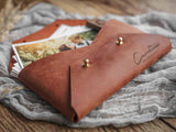Leather Envelope for Photo & USB Pendrive - Gift for Wedding Clients - nzhandicraft