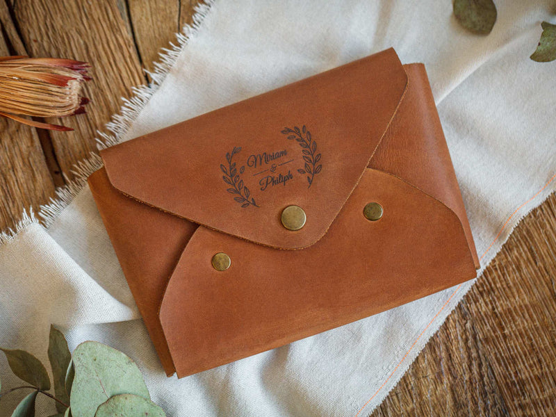 Leather Envelope for Wedding Photo Presentation - nzhandicraft