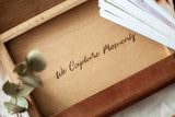 Leather Box for Photo with Wood USB Flash Drive Gift Wedding Photo Box - nzhandicraft