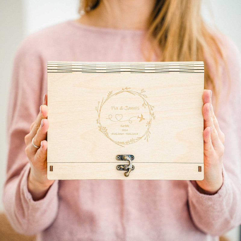 Natural Wooden Photo Box – Personalized Gift for Families & Friends - NZHANDICRAFT