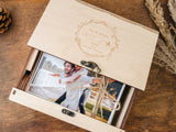 Natural Wooden Photo Box – Personalized Gift for Families & Friends - NZHANDICRAFT