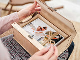 Natural Wooden Photo Box – Personalized Gift for Families & Friends - NZHANDICRAFT