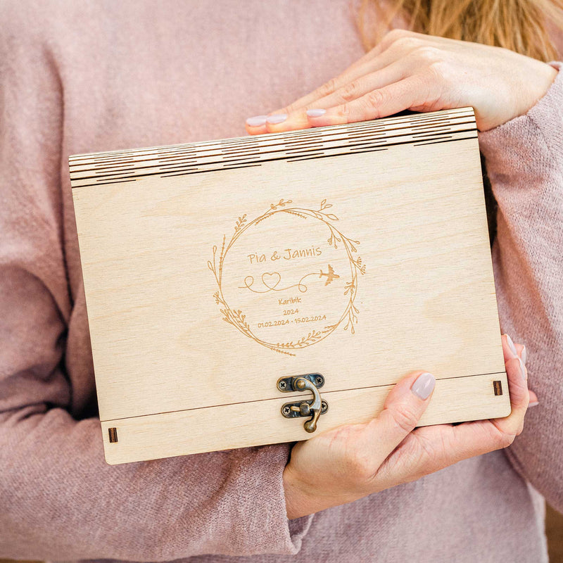 Natural Wooden Photo Box – Personalized Gift for Families & Friends - NZHANDICRAFT