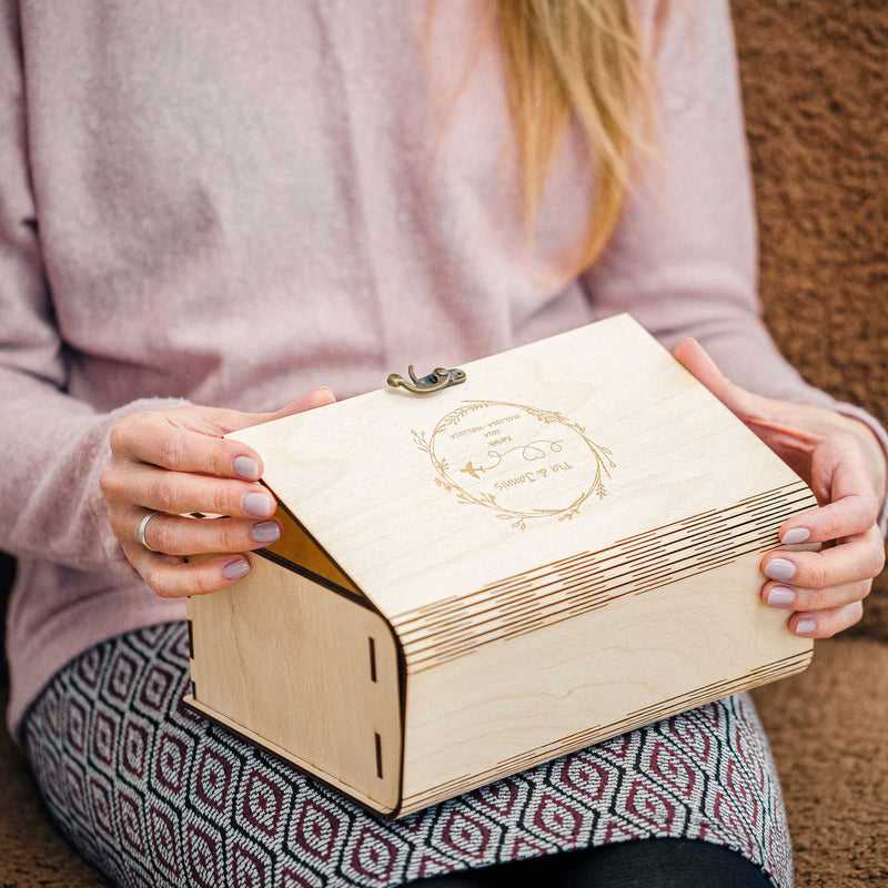 Natural Wooden Photo Box – Personalized Gift for Families & Friends - NZHANDICRAFT