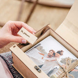 Natural Wooden Photo Box – Personalized Gift for Families & Friends - NZHANDICRAFT