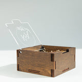 Personalised Wooden USB Box with Acrylic Lid and USB Flash Drive (option)