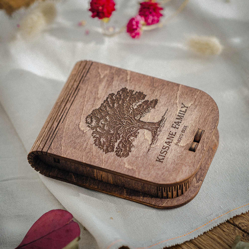 Personalized USB Box with Wooden Flash Drive (option) for Wedding Photographers - NZHANDICRAFT