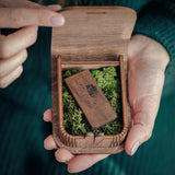 Personalized USB Box with Wooden Flash Drive (option) for Wedding Photographers - NZHANDICRAFT