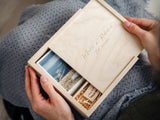 Personalized Wedding Photo Box with USB, Wooden Memory Storage Box (Copy) - NZHANDICRAFT
