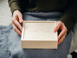 Personalized Wedding Photo Box with USB, Wooden Memory Storage Box (Copy) - NZHANDICRAFT