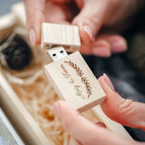 Personalized Wedding Photo Box with USB, Wooden Memory Storage Box (Copy) - NZHANDICRAFT