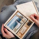 Personalized Wedding Photo Box with USB, Wooden Memory Storage Box (Copy) - NZHANDICRAFT