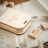 Personalized Wooden USB Box with Optional USB 3.0 Flash Drive - NZHANDICRAFT