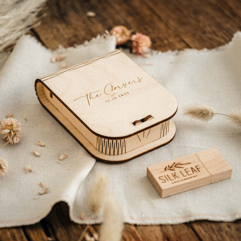 Personalized Wooden USB Box with Optional USB 3.0 Flash Drive - NZHANDICRAFT