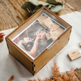 Photo Storage Box with Acrylic Lid – Holds 250 Photos – Optional USB 3.0 Flash Drive - NZHANDICRAFT