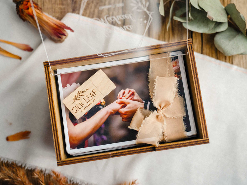 Photo Storage Box with Acrylic Lid – Holds 250 Photos – Optional USB 3.0 Flash Drive - NZHANDICRAFT