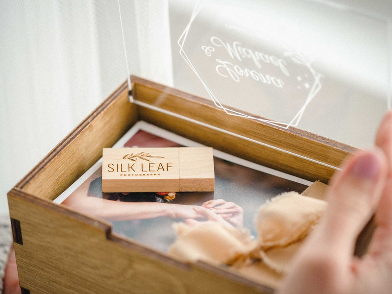 Photo Storage Box with Acrylic Lid – Holds 250 Photos – Optional USB 3.0 Flash Drive - NZHANDICRAFT