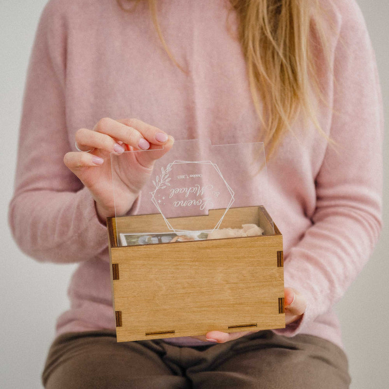 Photo Storage Box with Acrylic Lid – Holds 250 Photos – Optional USB 3.0 Flash Drive - NZHANDICRAFT