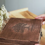 Scatola portafoto in legno per riporre foto di famiglia - Scatola archivio vintage con unità USB