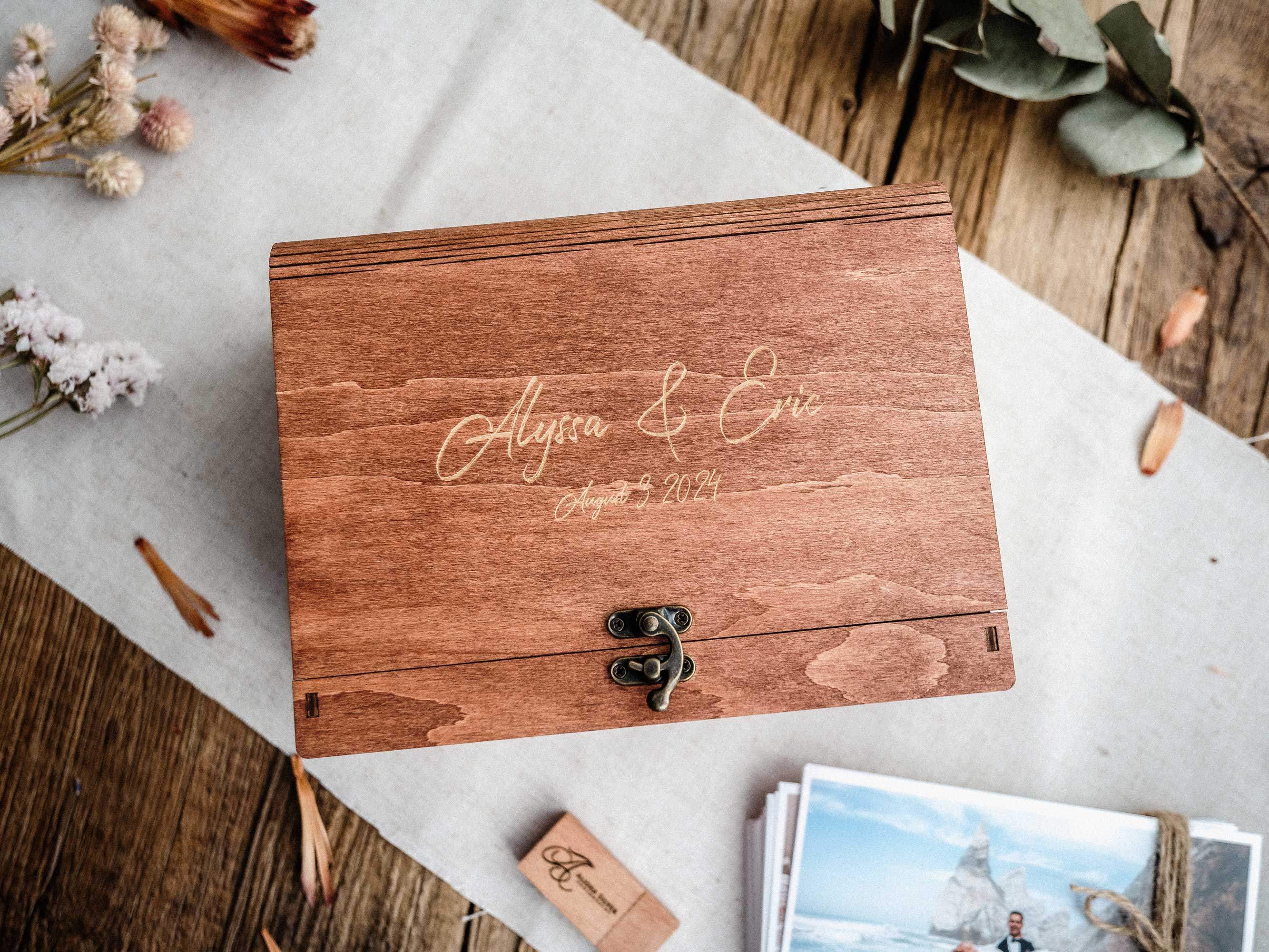 Wooden Photo Box with USB Slot – Personalized Gift for Any Occasion - NZHANDICRAFT