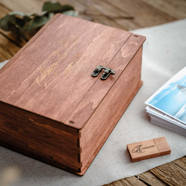Wooden Photo Box with USB Slot – Personalized Gift for Any Occasion - NZHANDICRAFT