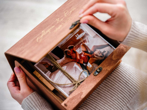Wooden Photo Box with USB Slot – Personalized Gift for Any Occasion - NZHANDICRAFT